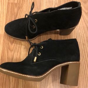 Tory Burch Black Suede Boots with real fur lining. Only worn a few times!